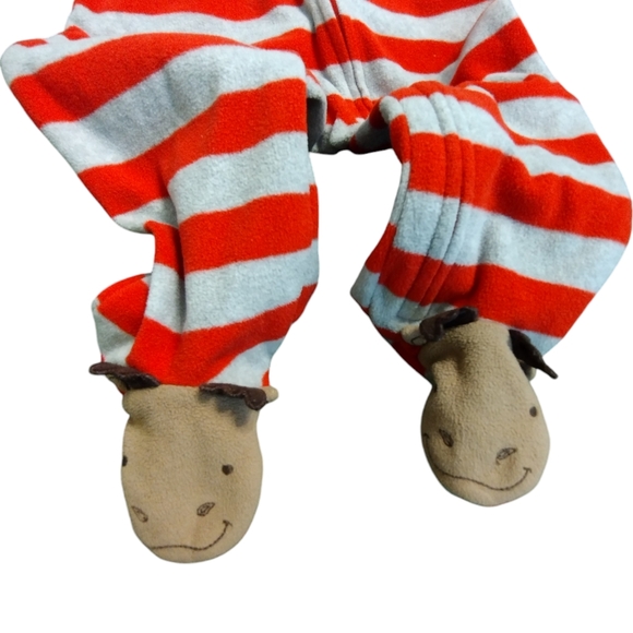 Unisex Adorable Child of Mine by Carter's one piece Christmas reindeer pajamas - Picture 4 of 5